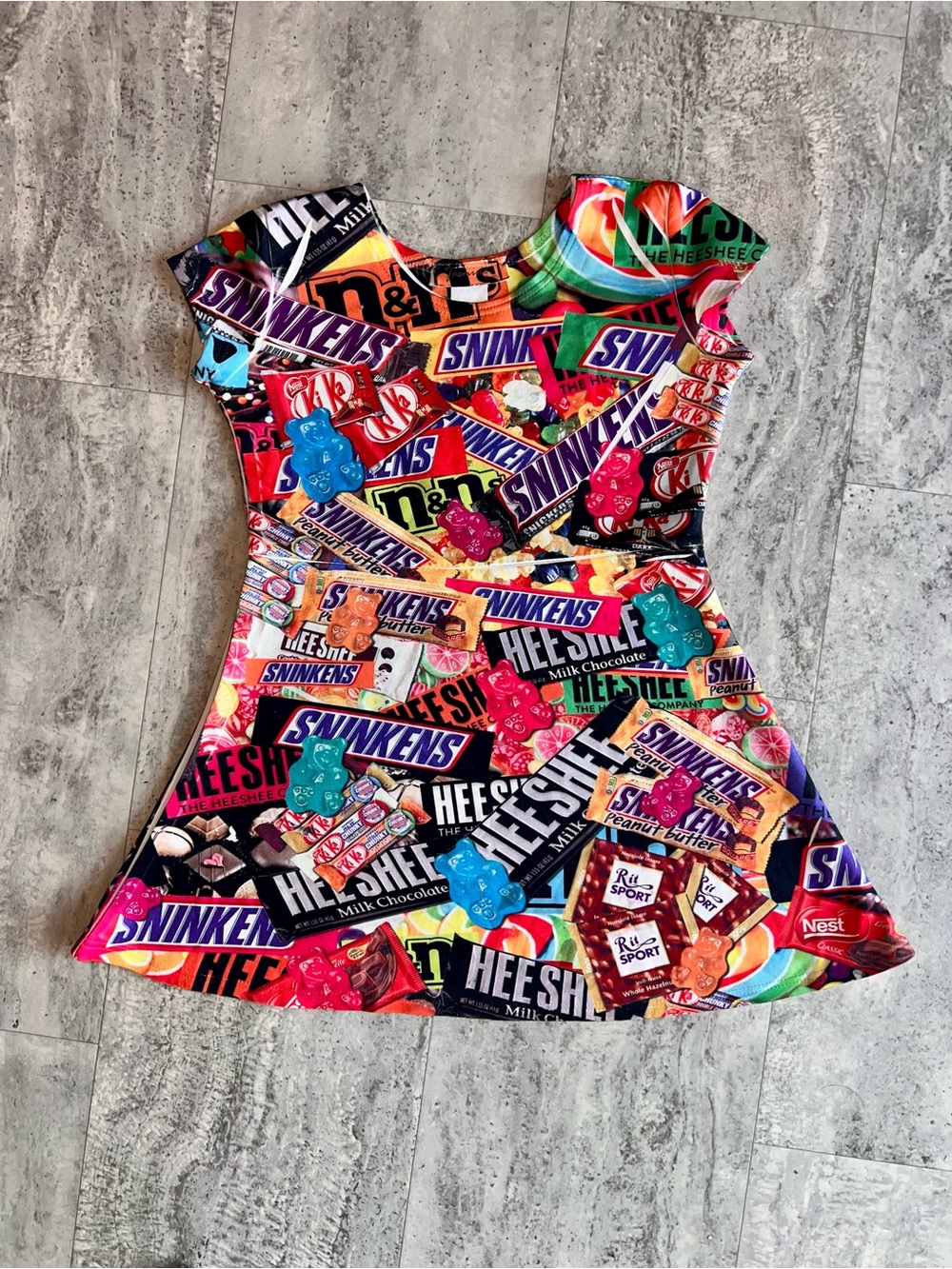 Girls size 6 Candy Print Skater Dress - Multicolor